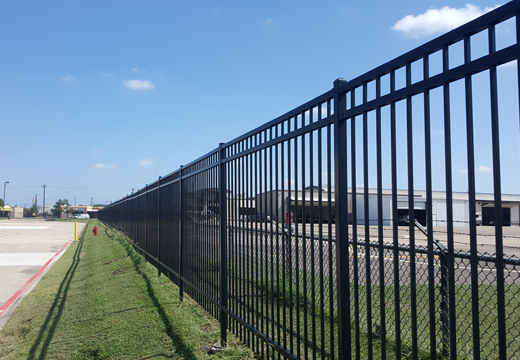 black metal fence