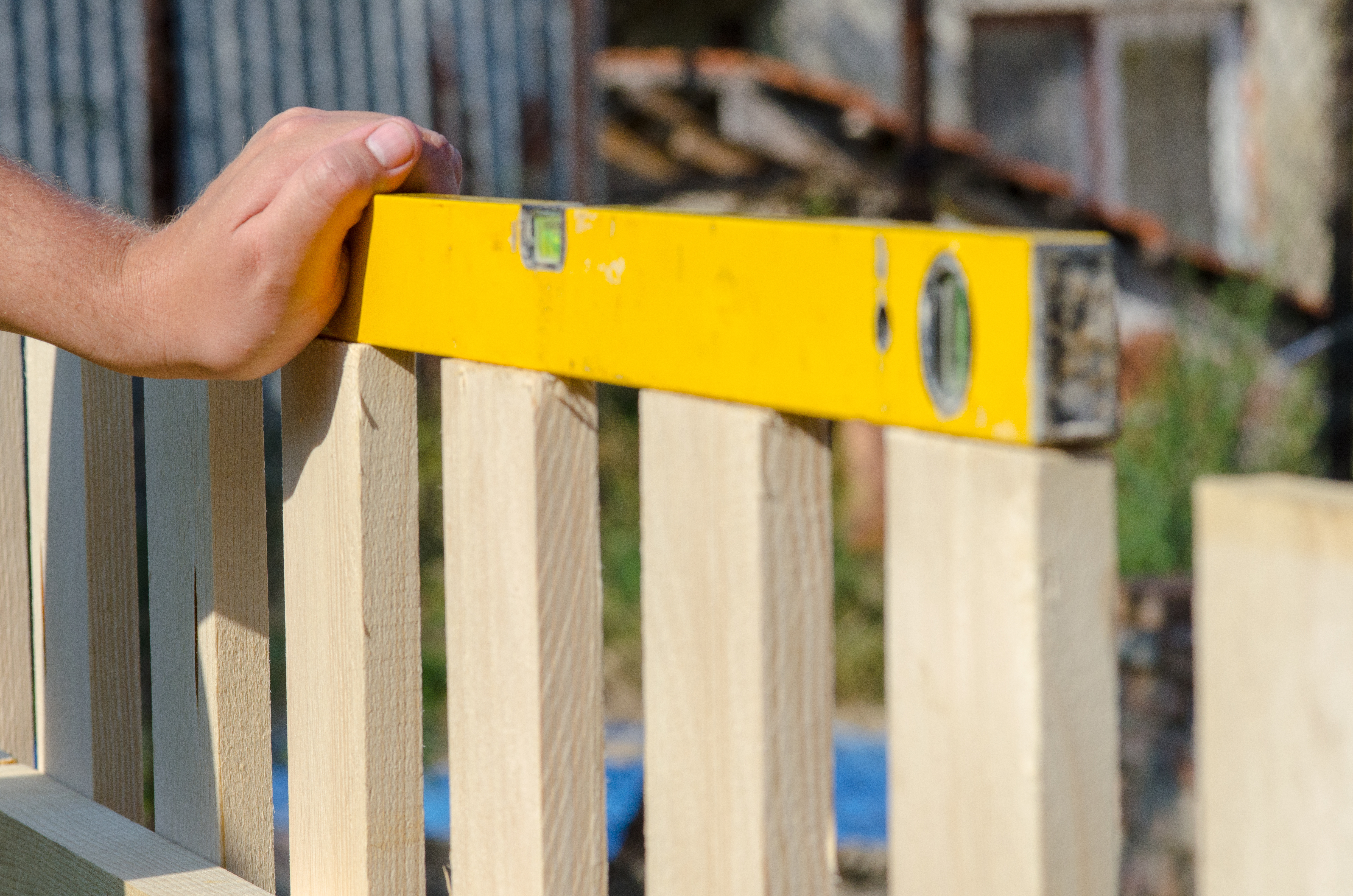 checking level on fence